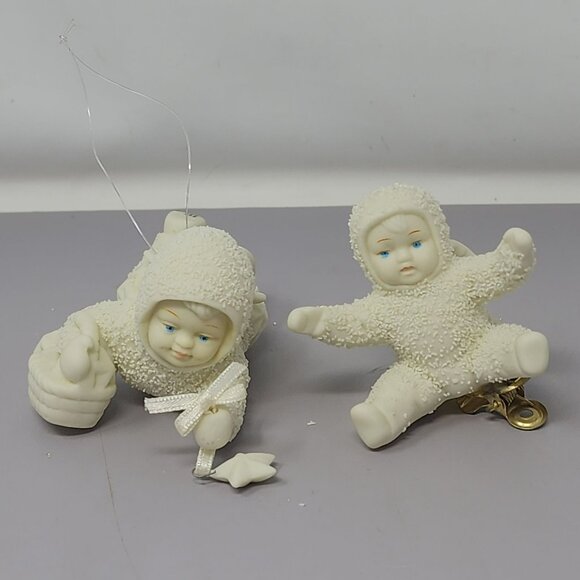 Vintage Dept 56 Snowbabies Christmas Ornament‎ 1Clip On 1 Hanging - Picture 1 of 13